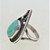 Sterling Silver Native Turquoise Teardrop Size 5 Ring