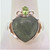 Sterling Silver Connemara Marble and Peridot Claddagh Ring Size 11