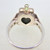 Sterling Silver Connemara Marble and Peridot Claddagh Ring Size 11
