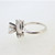 Cosmic Vintage 14K White Gold APP .60ct Round Diamond Brushed Detailing Ring Sz 4