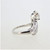 Vintage Platinum APP 1.15ct European Cut Round Diamond Swirl Design Fashion Ring Sz 4