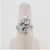 Vintage Platinum APP 1.15ct European Cut Round Diamond Swirl Design Fashion Ring Sz 4