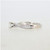 14K White Gold LEO Cert .49ct Round Diamond Twisted Band Engagement Ring Size 6.5