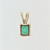 14K Yellow Gold APP 1ct Emerald Diamond Chip Accent Pendant