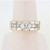 14K Y Gold APP .75ct Princess Cut Diamond Baguette Accented Engagement Ring Sz 7.5