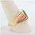 10K Yellow Gold Brushed Side Detail Green Peridot Unisex Fashion Ring Size 10