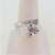 Vintage 14K W Gold Brushed Design APP 1/2ct Round Diamond Accented Side Ring Sz 9