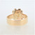 10K Yellow Gold Onyx Cameo Mens Ring Size 11.5