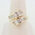 14K Yellow Gold Channel Set APP 1.0cttw Baguette Diamond Twist Fashion Ring Size 8