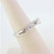 14K White Gold .47ct Round Diamond Twisted Band Engagement Ring Size 6.5