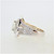 14K Two Tone Gold 2.51ct Princess Cut Diamond Vintage Inspired Ring Size 6.5