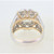 14K Two Tone Gold 2.51ct Princess Cut Diamond Vintage Inspired Ring Size 6.5