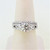 Yalina 14K W Gold .83ct Round Diamond Trinity Knot Side Details Engagement Wedding Set