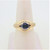 18K Y Gold Oval Sapphire Diamond Accented Fashion Ring Size 6.75