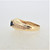 18K Y Gold Oval Sapphire Diamond Accented Fashion Ring Size 6.75