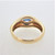 18K Y Gold Oval Sapphire Diamond Accented Fashion Ring Size 6.75
