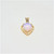14K Yellow Gold Pear Shaped Opal Diamond Chip Accent Pendant