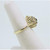 14K Yellow Gold APP 1/4cttw Diamond Sapphire Pear Shaped Cluster Fashion Ring Size 5.25
