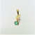 18K Yellow Gold Oval Emerald APP 1/10cttw Diamond Accented Pendant