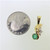 18K Yellow Gold Oval Emerald APP 1/10cttw Diamond Accented Pendant