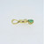 18K Yellow Gold Oval Emerald APP 1/10cttw Diamond Accented Pendant
