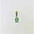 18K Yellow Gold Emerald Cut Emerald Diamond Chip Accented Petite Pendant
