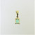 18K Yellow Gold Emerald Cut Emerald Diamond Chip Accented Petite Pendant