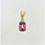 14K Yellow Gold Oval Pink Tourmaline APP 1/10ct Diamond Accented Pendant