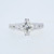 14K W Gold GIA Cert 1.20ct Princess Cut Diamond Open Accented Band Engagement Ring