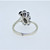 Tru-Blu 14K White Gold Sapphire Diamond Cluster Fashion Ring Size 5.5