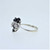 Tru-Blu 14K White Gold Sapphire Diamond Cluster Fashion Ring Size 5.5
