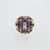14K Yellow Gold Black Hills Gold Flower Leaves Amethyst Fashion Ring Size 7