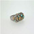 Sterling Silver Multi Stone Turquoise, Agate Ring Size 7