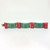 Vintage Mexican Sterling Silver Green/ Red Stone Hinged Bracelet