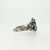 Vintage Sterling Silver 3D Flower Cuff Bracelet