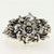 Vintage Sterling Silver 3D Flower Cuff Bracelet