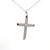 14K White Gold Brilliant Diamond Cross Pendant Necklace