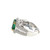 14K White Gold  3.7 KT Oval Emerald 2.24 TDW Diamond Halo Ring Size 6.5