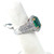 14K White Gold  3.7 KT Oval Emerald 2.24 TDW Diamond Halo Ring Size 6.5