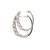 14K White Gold 10 Brilliant Diamonds Hexagon Style Oval Hoop Earrings