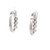14K White Gold 10 Brilliant Diamonds Hexagon Style Oval Hoop Earrings