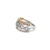 14K White Yellow and Rose Gold with .90 KT TDW Diamond Stacked Fashion Band Size 6