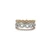 14K White Yellow and Rose Gold with .90 KT TDW Diamond Stacked Fashion Band Size 6