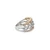 14K White Yellow and Rose Gold with .90 KT TDW Diamond Stacked Fashion Band Size 6