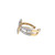 14K Yellow Gold with .50 TDW Diamond Cocktail Tie Ring Size 6