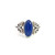 Sterling Silver Oval Lapis Ring Size 8.25