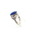 Sterling Silver Oval Lapis Ring Size 8.25