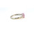 10K White Gold Pink Ice Heart Diamond Ring Size 6.5