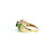 14K Yellow Gold Chrome Diopside Cluster Diamond Ring Size 8