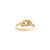 14K Yellow Gold Aqua Diamond Ring Size 6